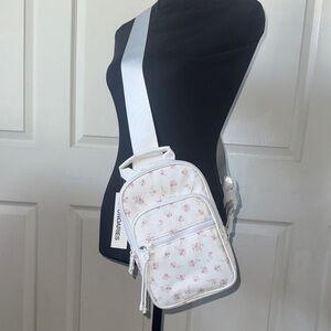 Floral White Crossbody Bag